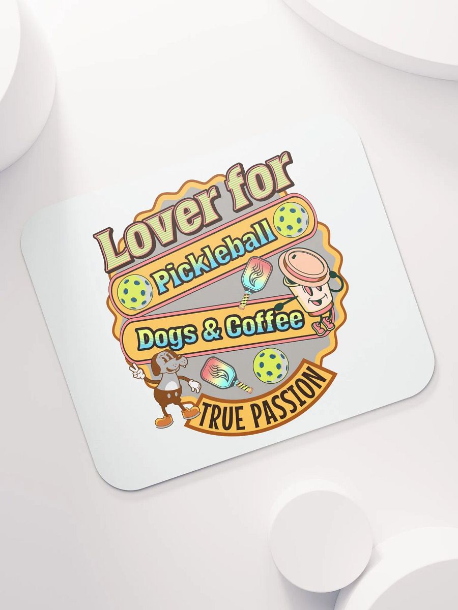 Lover For Passionate Pickleball Dogs And Coffee Mouse Pad product image (5)