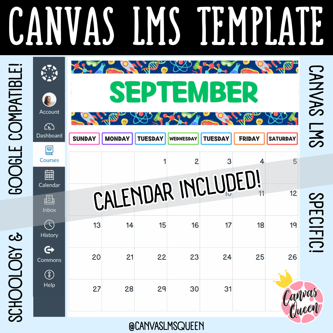 Canvas LMS Template - COURSE BUNDLE - Science Theme - 100% Customizable product image (10)
