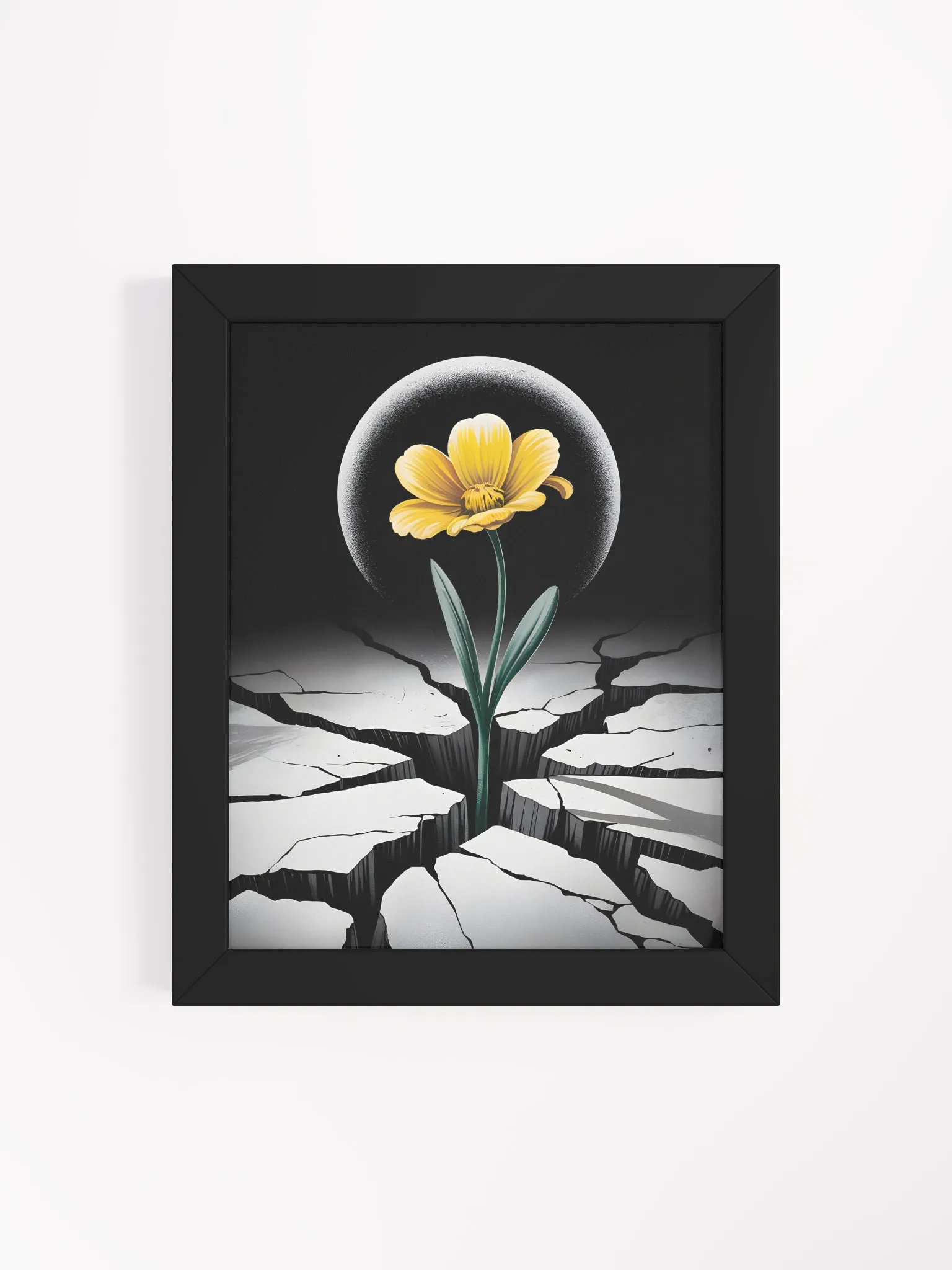 Bloom in Darkness Wall Art | Resilience & Growth Symbolism Print product image (4)