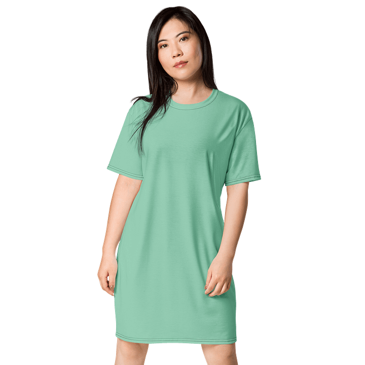 Oversized T-Shirt Dress - Bright Vista Blue, Sizes 2XS-6XL product image (1)