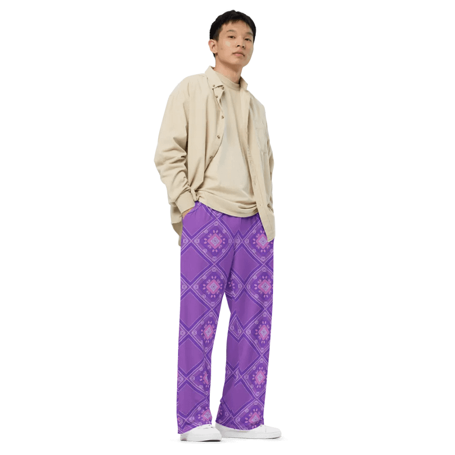 Light Purple Wide-Leg Pants product image (3)