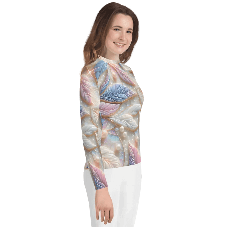 Dreamy Feathers Youth Rash Guard product image (5)
