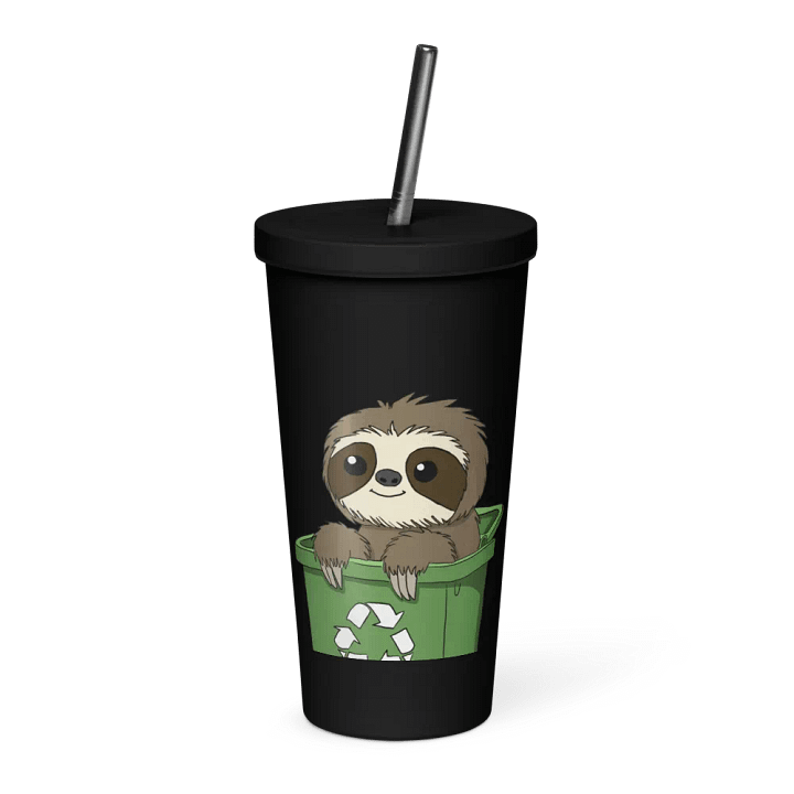 Insulated Tumbler with a Straw - Bin product image (1)