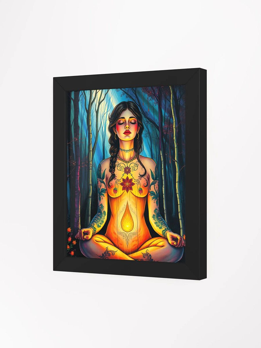 Meditate: Vibrant Ayous Wood Framed Matte Poster product image (13)