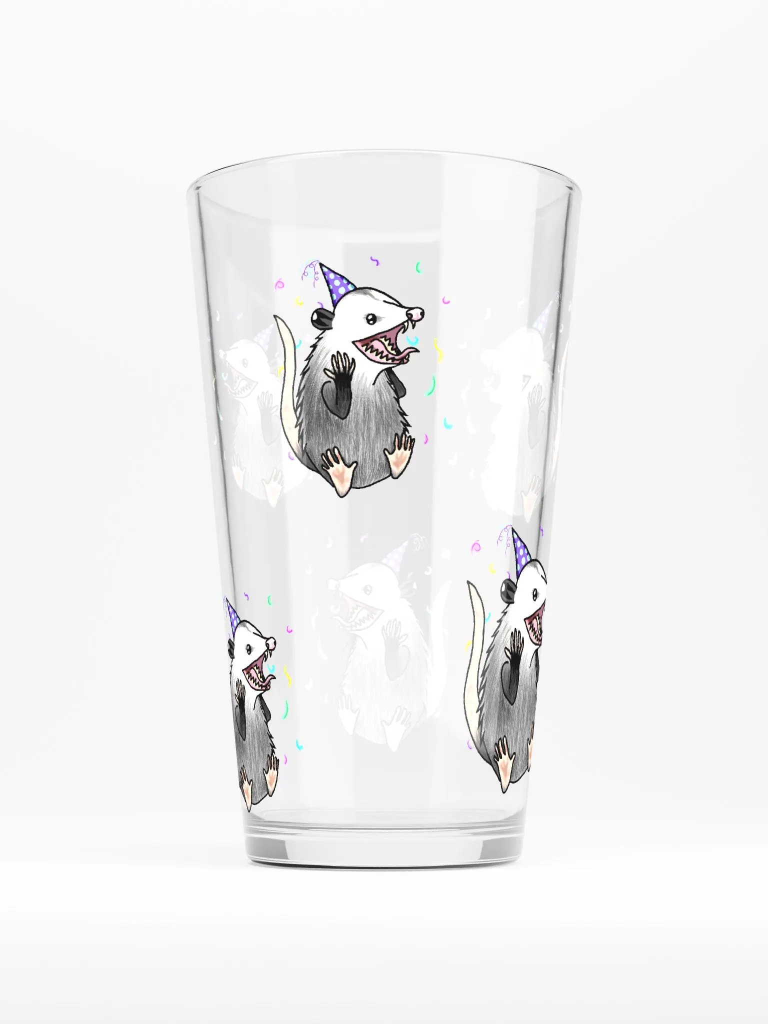 Party Opossum pint glass product image (2)