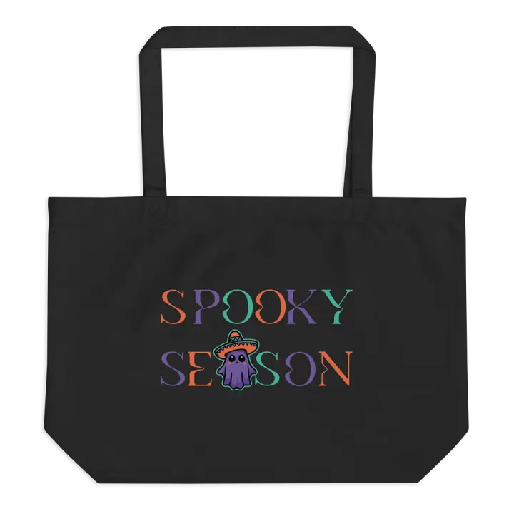 Spooky Season Sombrero Ghost Colorful Organic Cotton Tote product image (1)