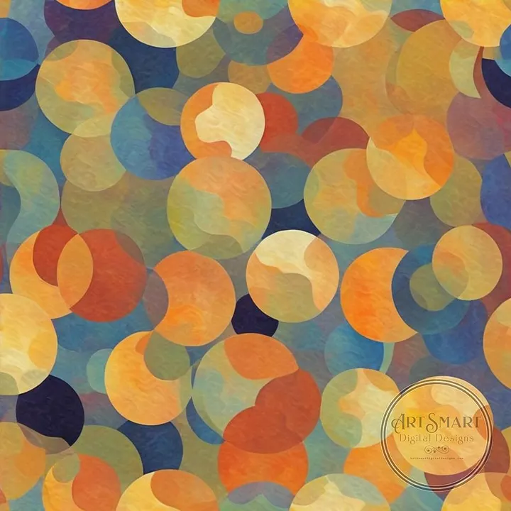 Seamless Pattern - Modern Watercolor Boho Spheres product image (1)
