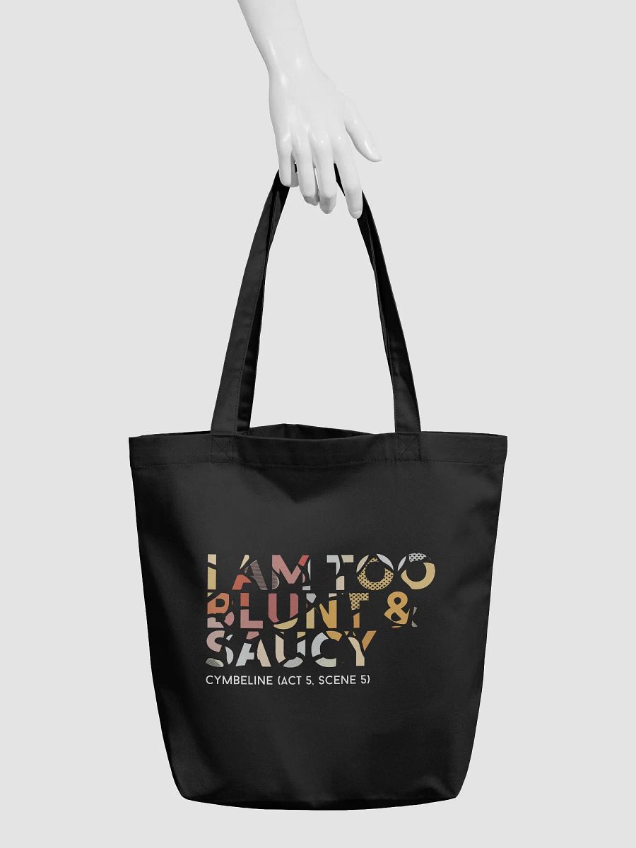 "I am too blunt and saucy" Shakespeare Quote Tote Bag product image (3)