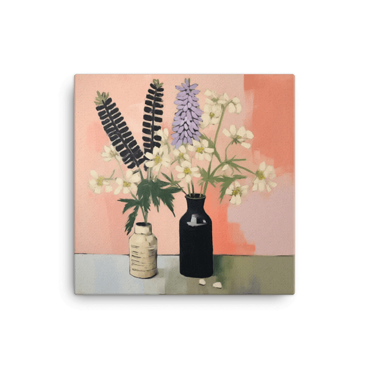 Art2401-62 Vase Flowers Still Life - Canvas Print - sm product image (1)