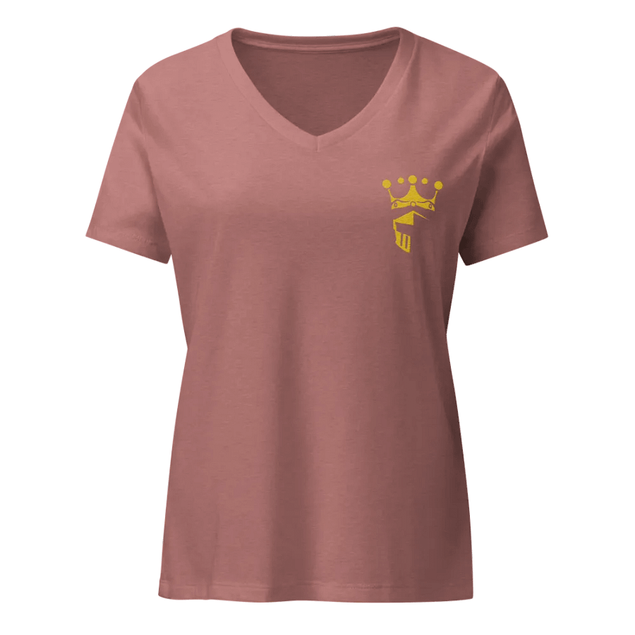 King and crown embroider womens v neck product image (12)