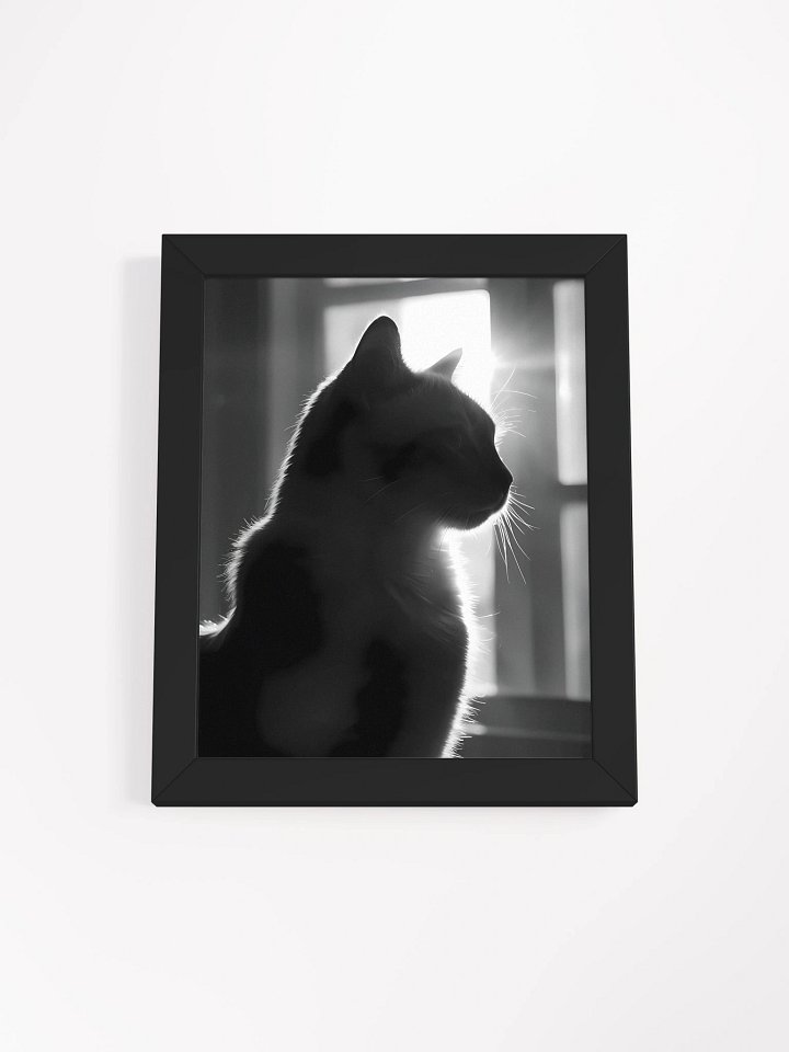 Silhouette Whiskers: Framed Cat Poster product image (2)