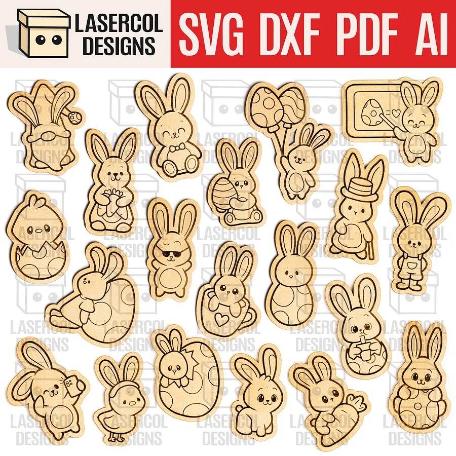 Easter Cut outs/Paint Kit Set 5 & Set 6 - Laser Cut Files product image (1)