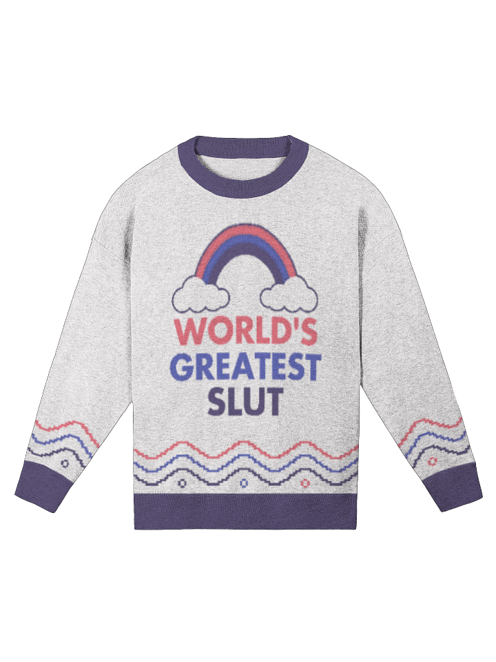 World's Greatest Slut purple relaxed fit sweater product image (1)
