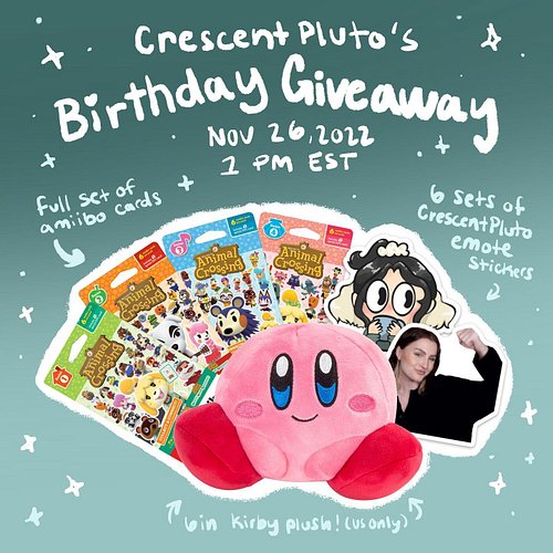 Saturday is my birthday!!! Ill be streaming on twitch at 1PM est and will be doing several giveaways ♥️ if you wanna stop by ...