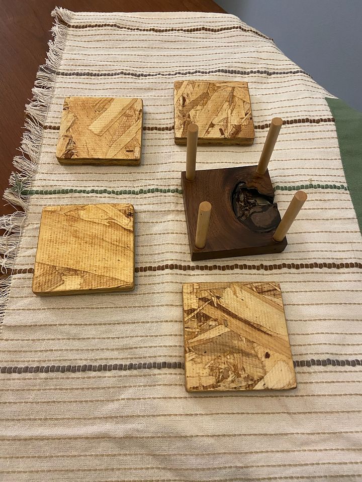 OSB Plywood Coasters with Base - v2 product image (2)