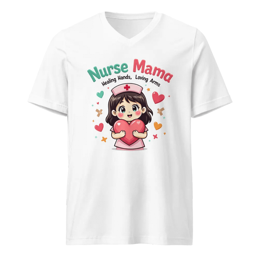 Nurse Mama Healing Hands V-Neck Tee product image (1)