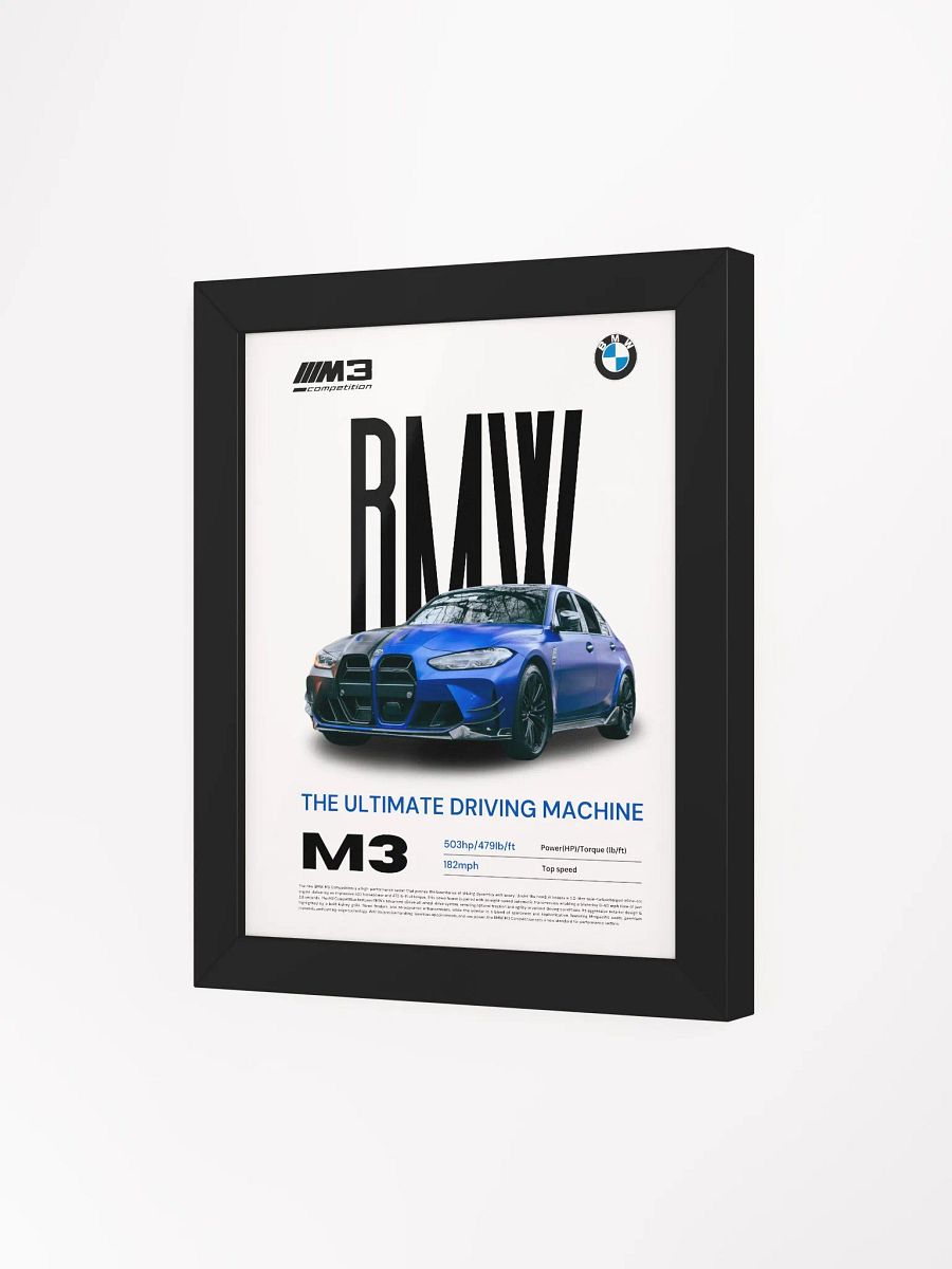 BMW M3 COMP FRAMED POSTER product image (3)