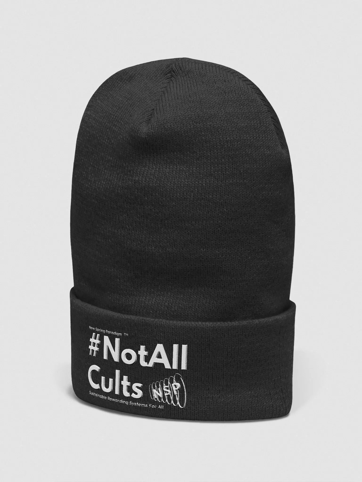 #NotAllCults Black Beanie product image (2)