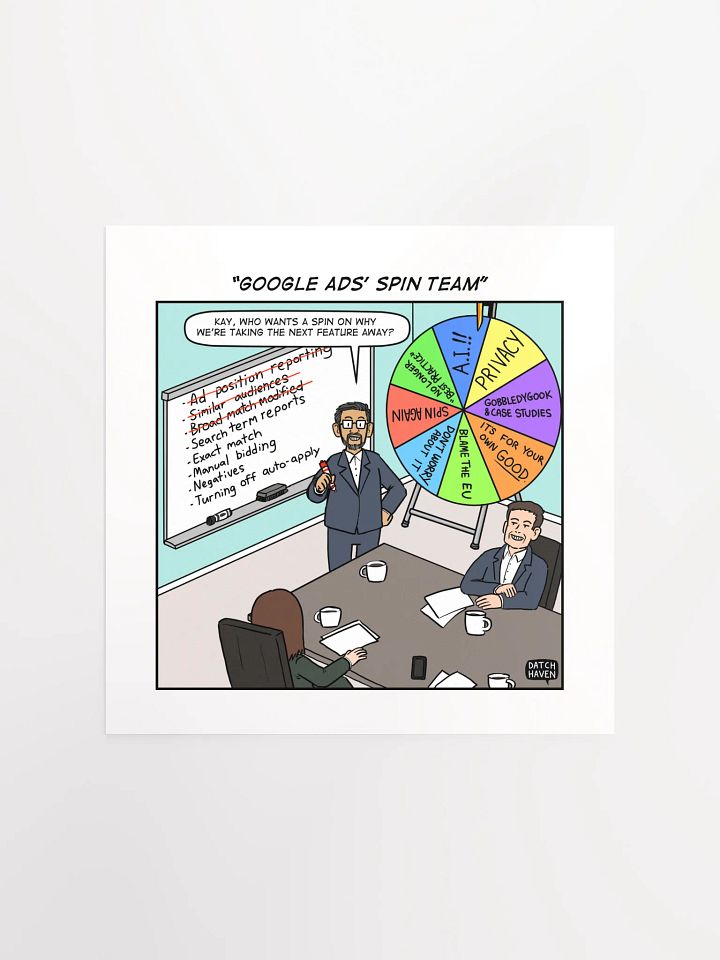 "Google Ads spin team" poster (square) product image (2)