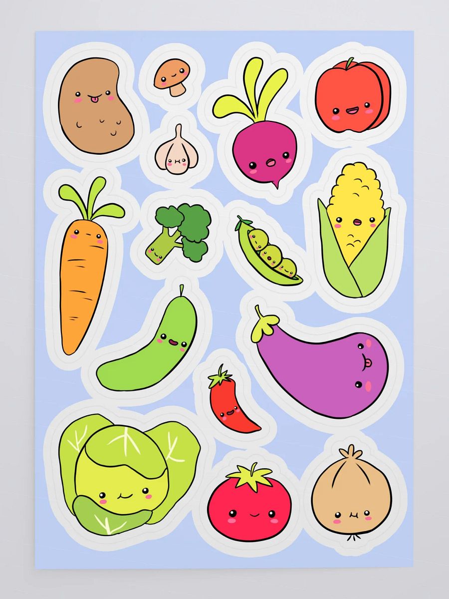 Veggie Wonderland Kiss Cut Sticker Sheet product image (4)