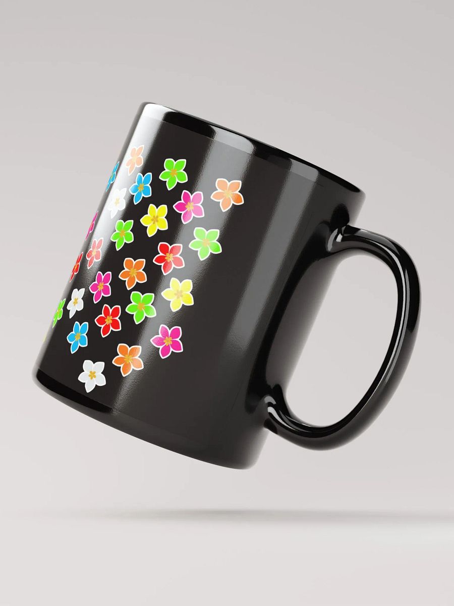 Colorful Flower Petals Black Mug product image (7)