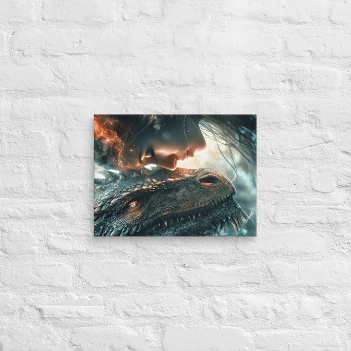 Girl connecting with her dragon 01 - Canvas product image (2)