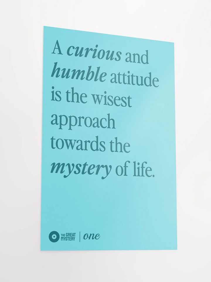 The Curious and Humble Poster (Cyan) product image (4)