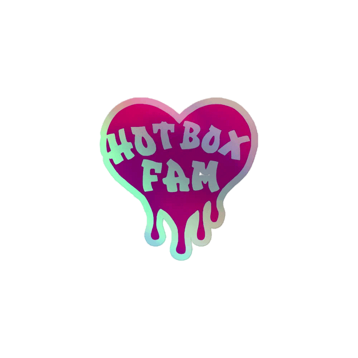 HOT BOX FAM TRANSPARENT HOT PINK LOGO STICKER product image (1)