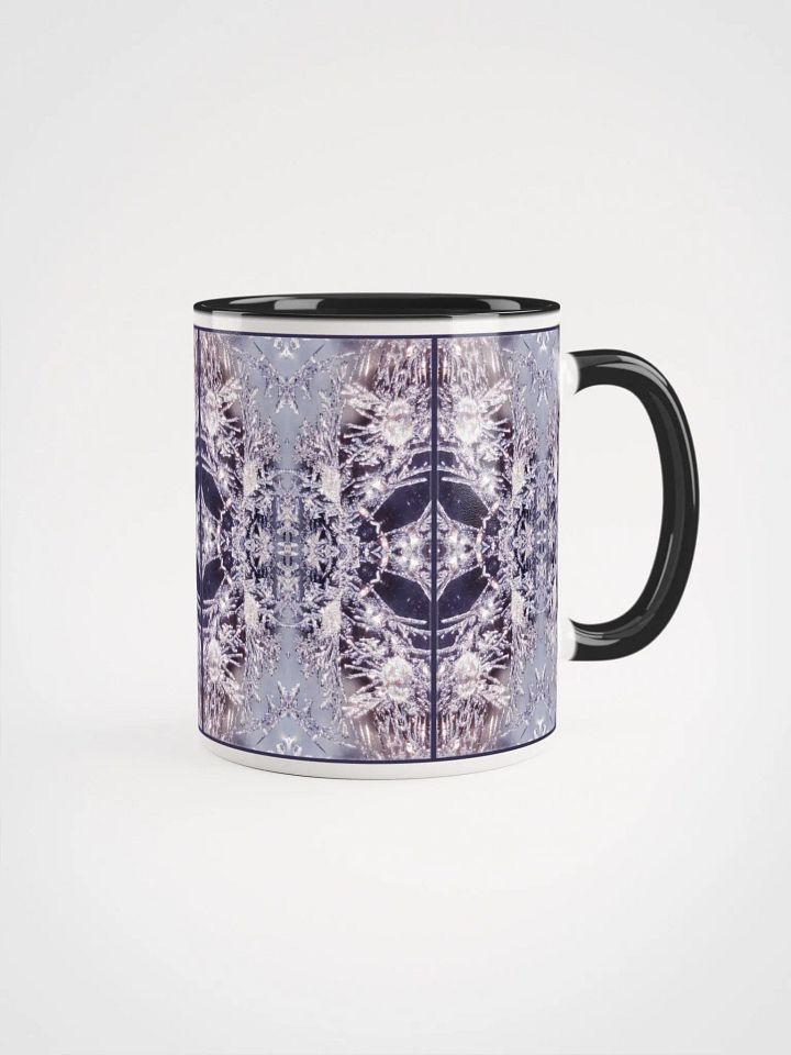 Nature Mandala Mug, Frost Mandala Cup, Frosty Windows Collection, Seasonal Cup, Psychedelic Kaleidoscopic Artwork, 2 Color Cup product image (1)