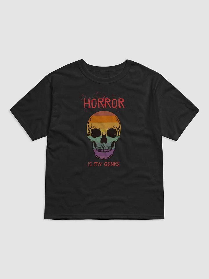 Horror is my Genre relaxed black t-shirt product image (1)