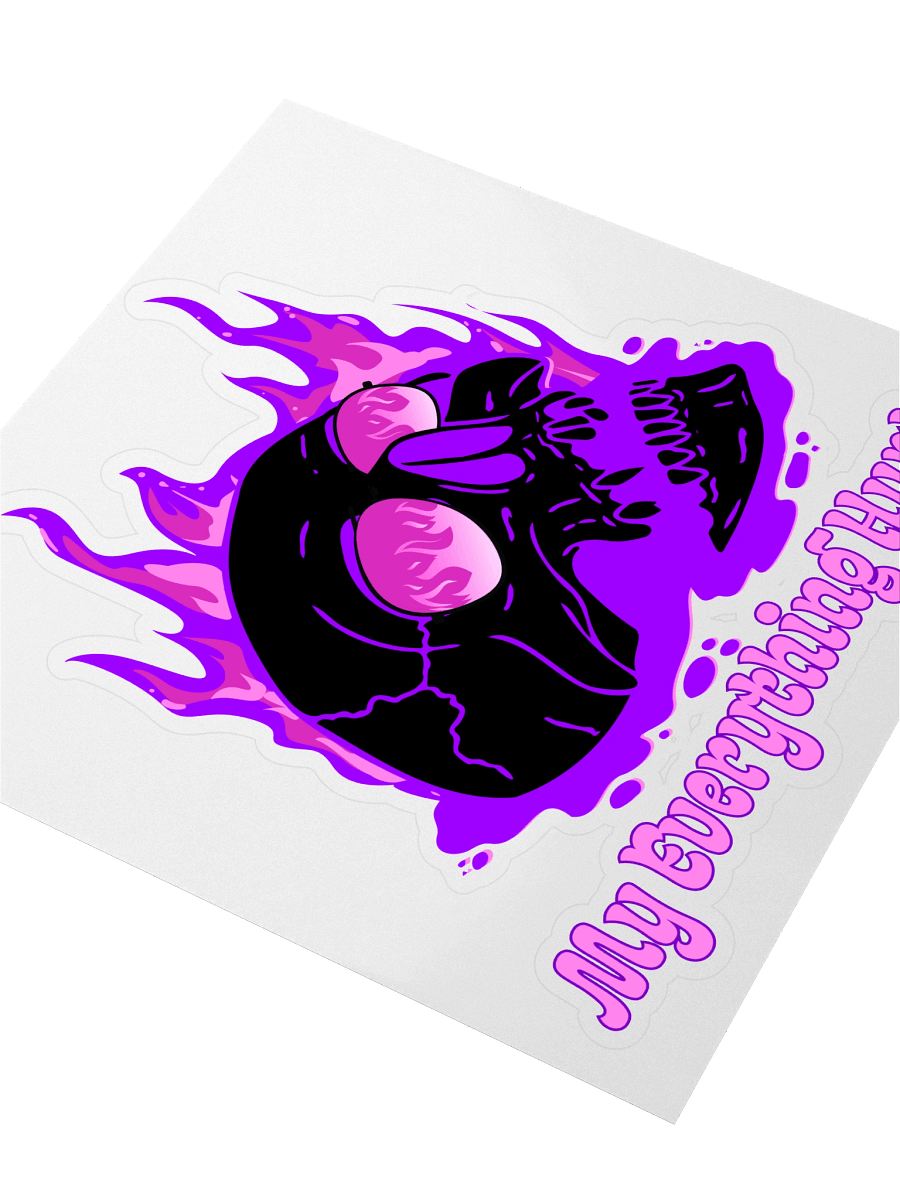 Large My Everything Hurts! Purple Skull Sticker product image (3)