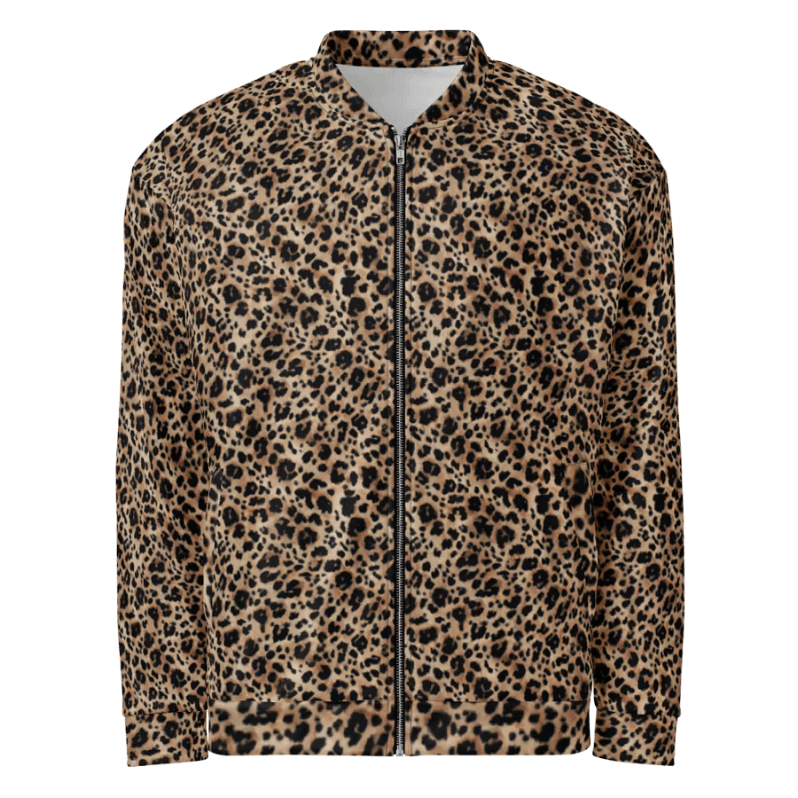 Brouwn Leopard Pattern Bomber Jacket product image (1)