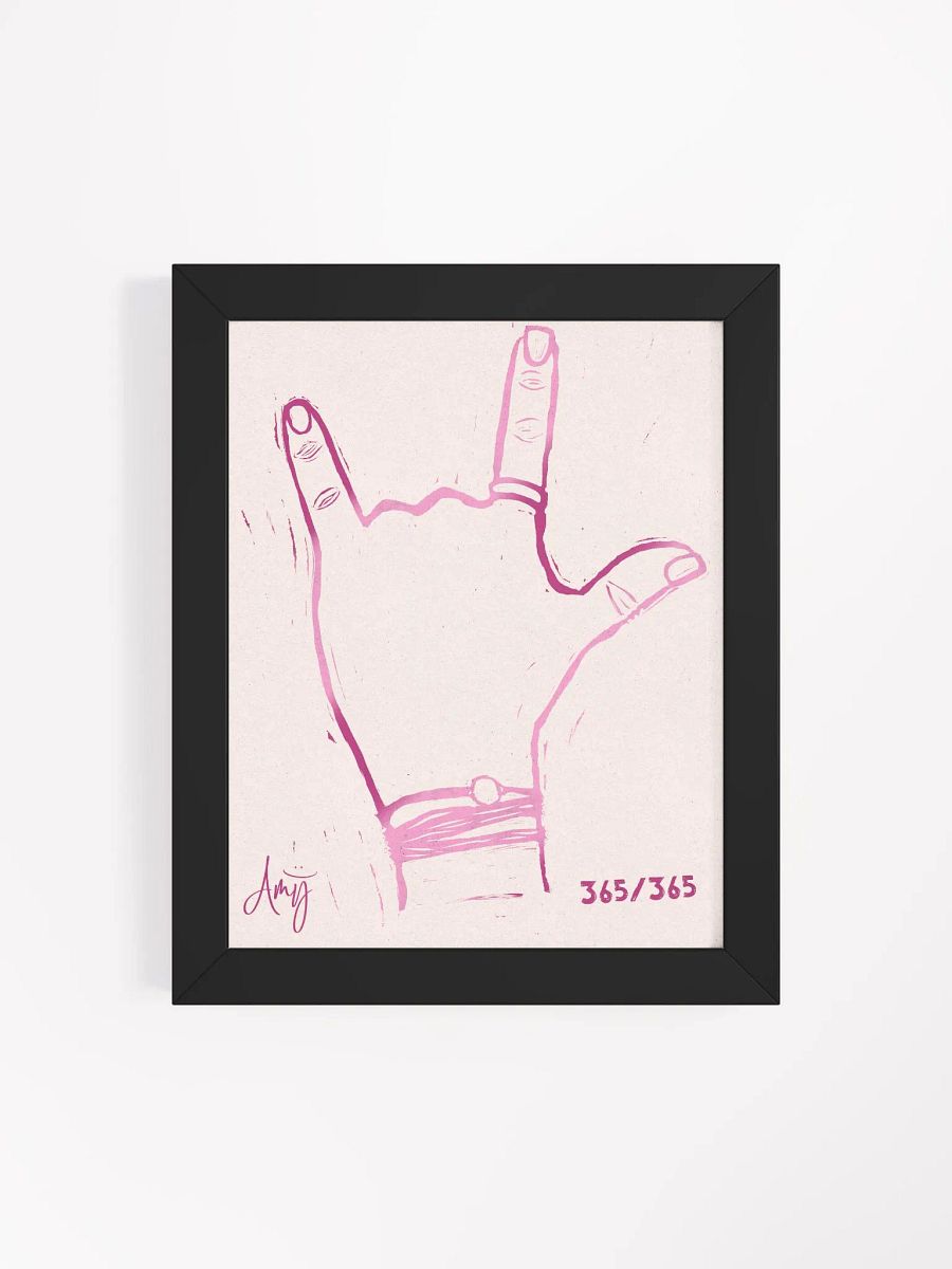 Linocut I Love You Art product image (25)
