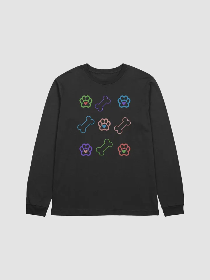 Pretty and Bright Paws and Dog Bones Long Sleeve T-Shirt product image (2)