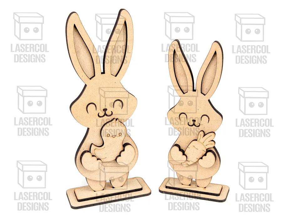 Easter Bunny Set (2 Sizes, 5 Styles)- Laser Cut Files product image (10)