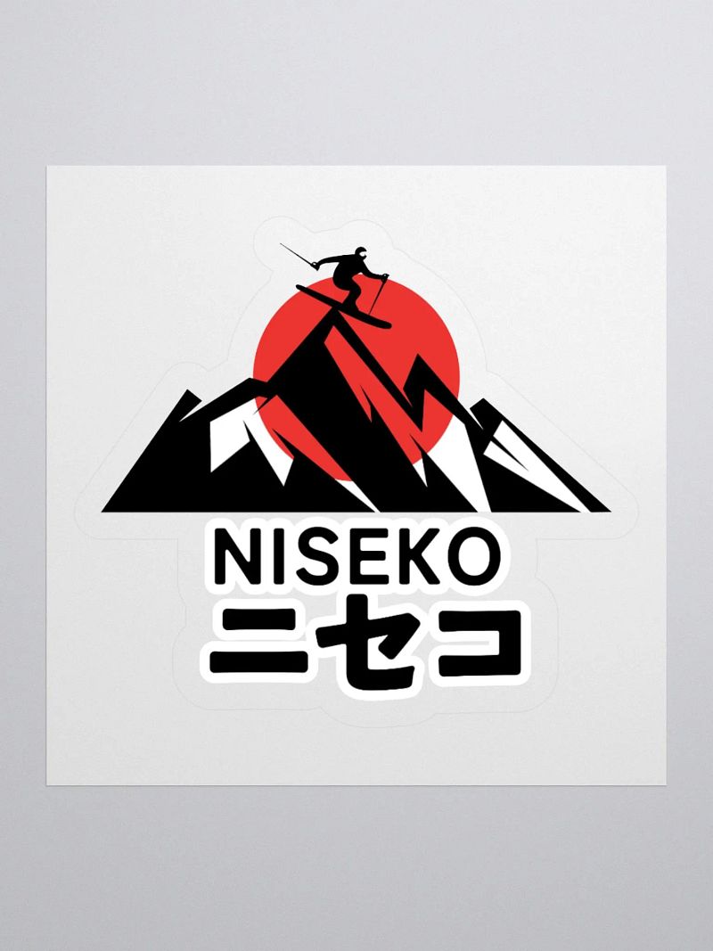 Niseko Ski Resort Travel Sticker for Suitcases, Mountain Skier