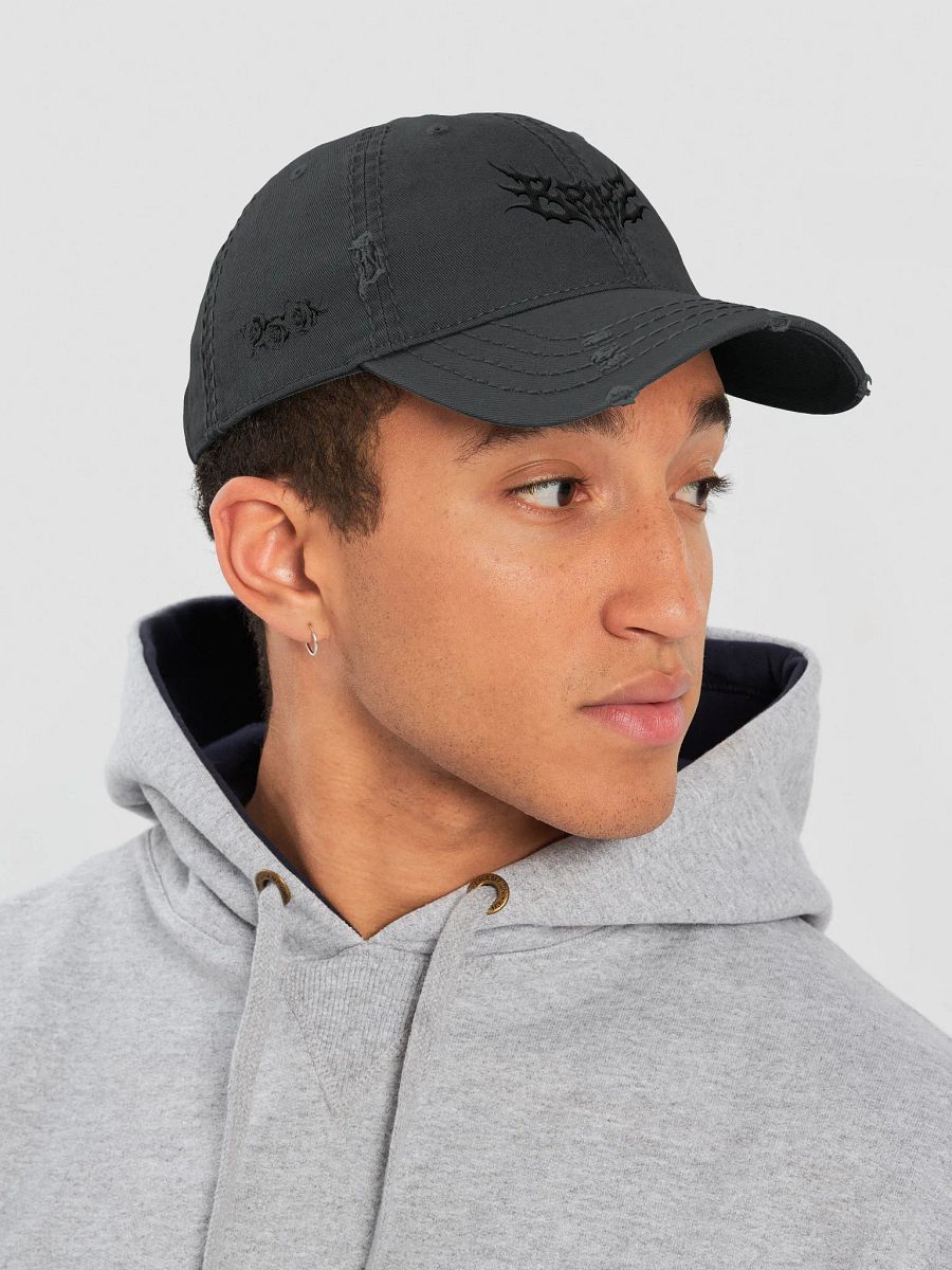 Brikz Distressed hat (Black embroidery) product image (13)