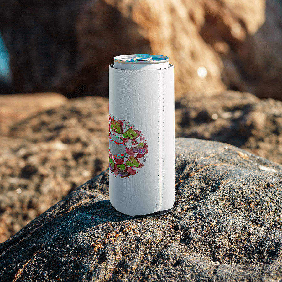 Comfy Cozy Baseball Vibrant Heart Can Cooler product image (7)