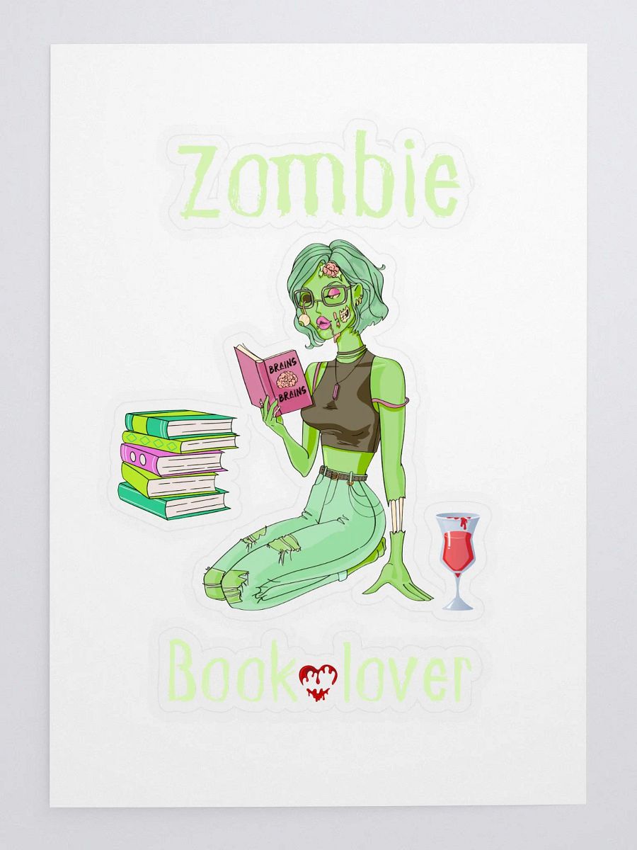 Zombie Book Lover Sticker product image (3)