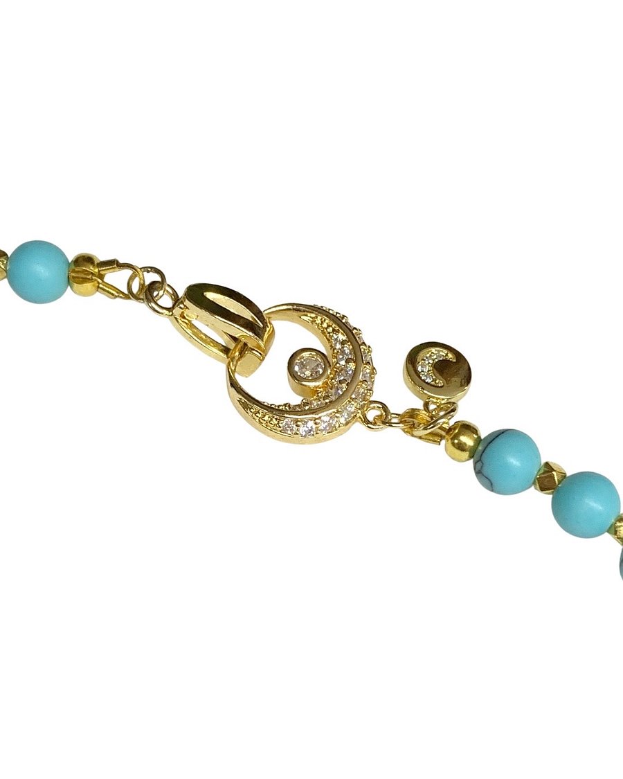 Turquoise Magnesite and Carnelian Necklace, Bracelet, and Earrings Set product image (4)