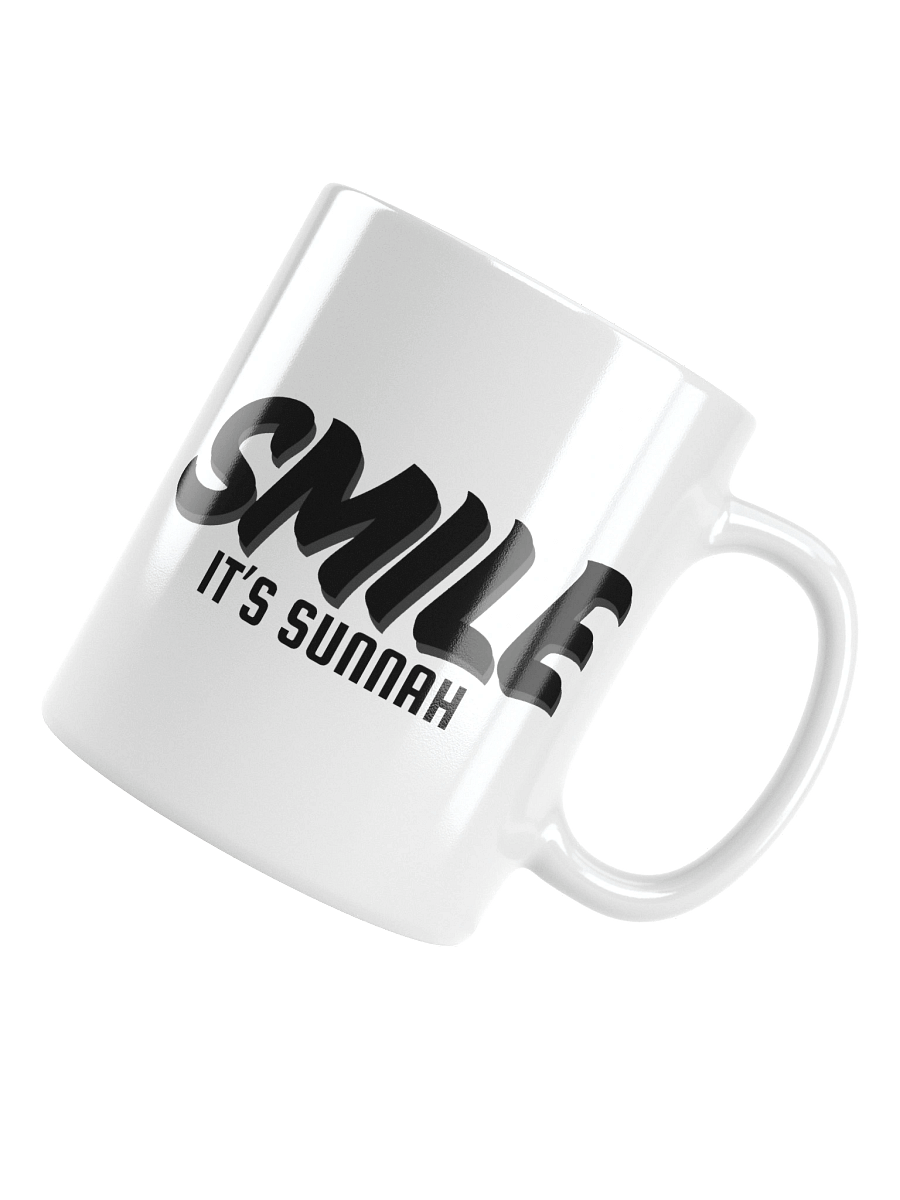 White "Smile It's Sunnah" Mug in Black product image (4)
