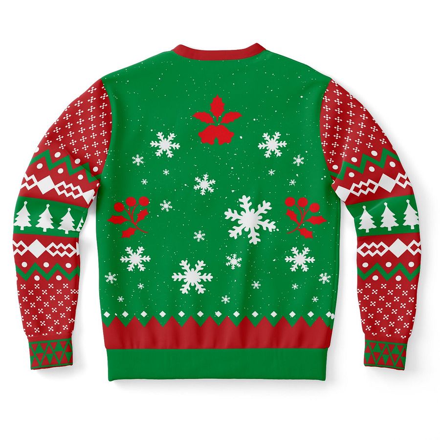 Funny Candy Cane Christmas Sweatshirt | Quirky Holiday Ugly Sweater | Christmas Party Outfit | Festive Winter Pullover product image (10)