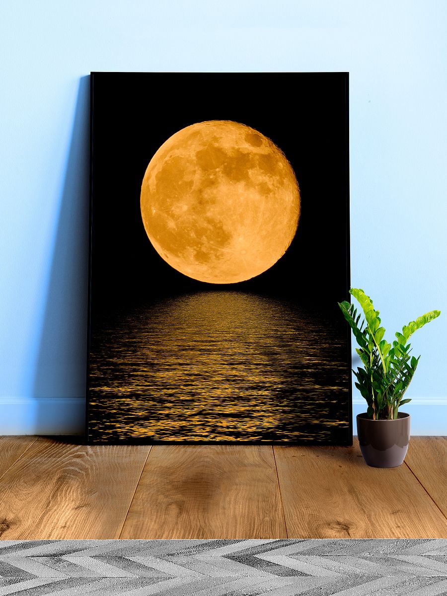 Full Moon (Hi-Res poster) — space poster, Moon poster, space art, Moon photo, photo poster product image (3)