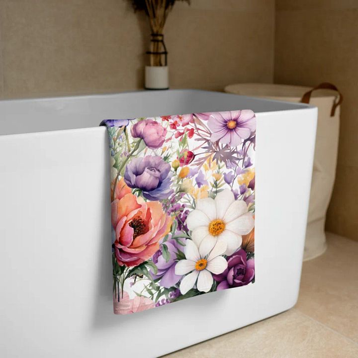 Floral Burst Sublimated Towel product image (2)
