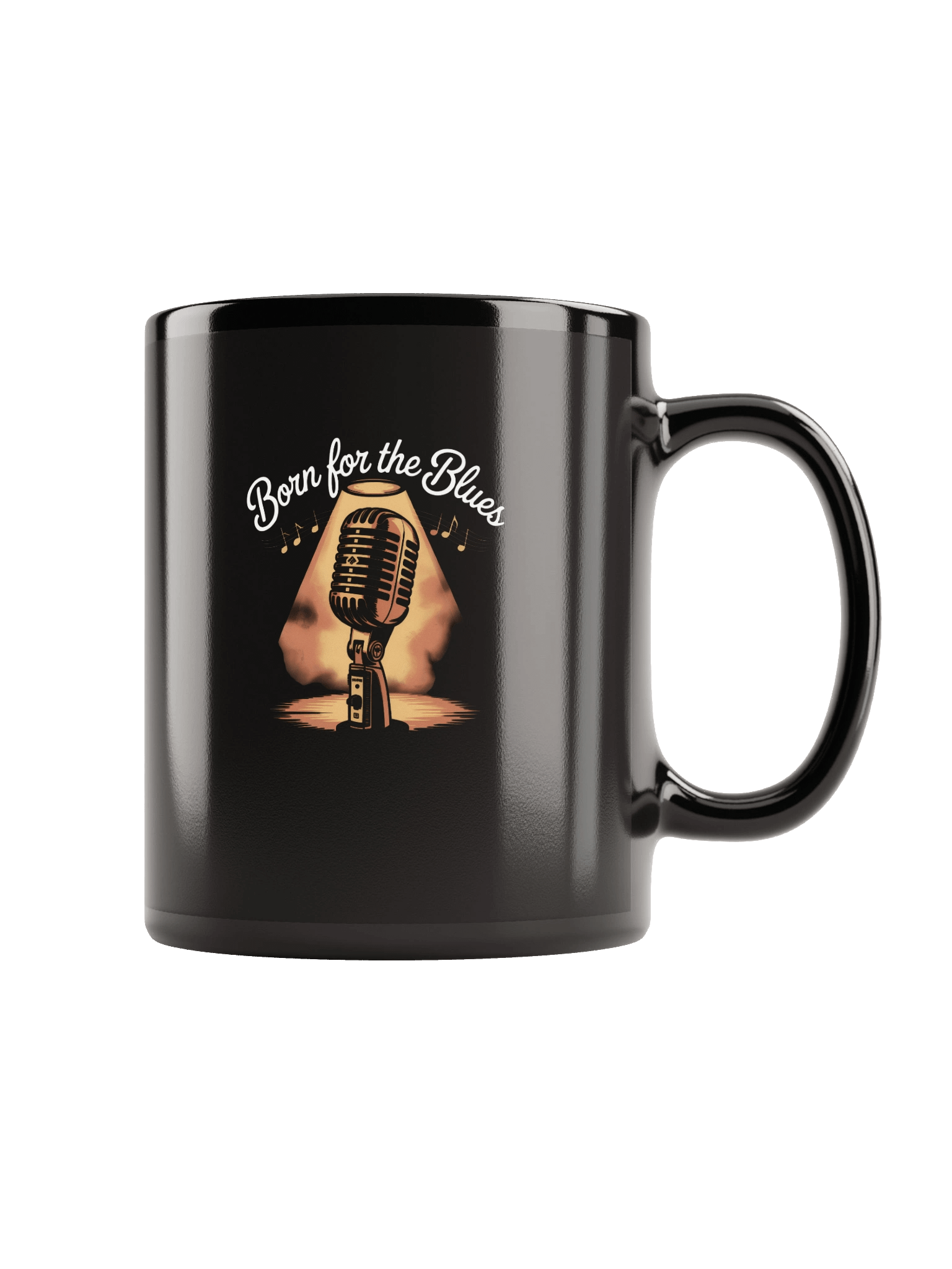 Born for the Blues – Black Glossy Mug (The Slogan Series) product image (1)