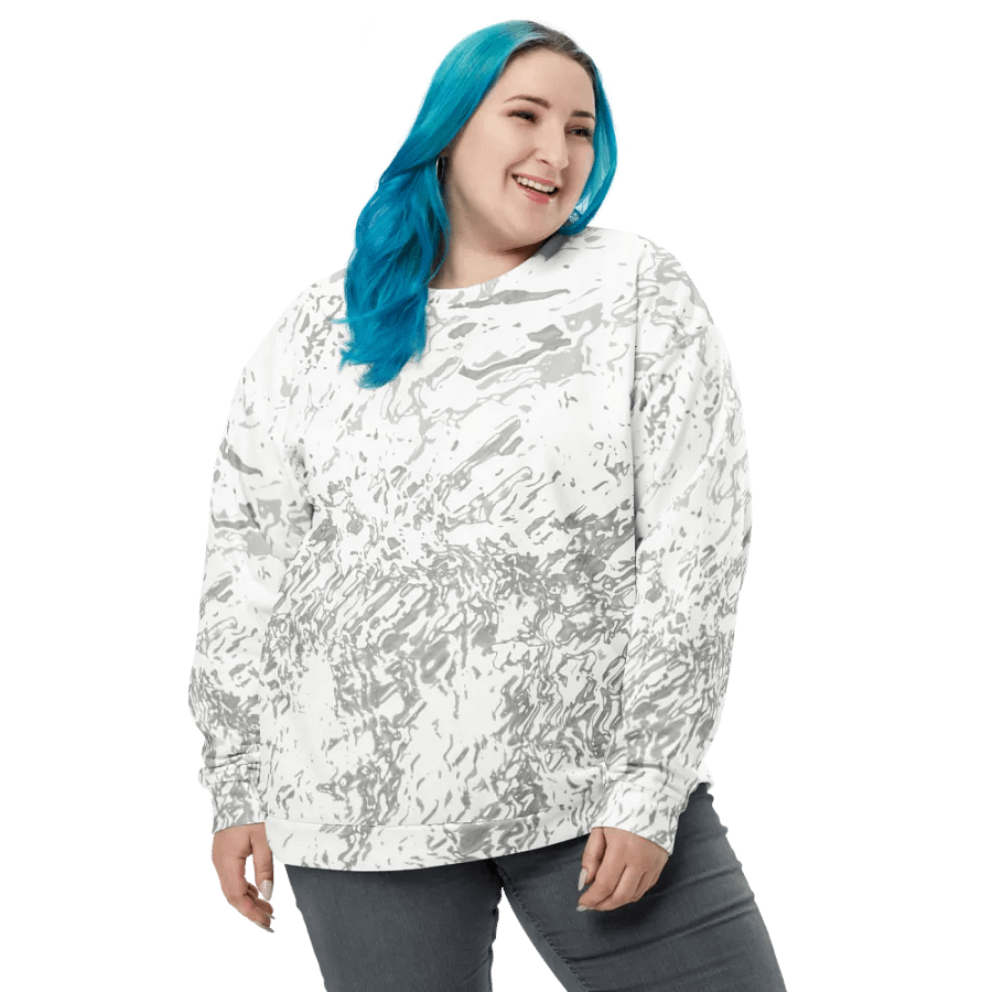 Abstract Pale Marble Effect Design Unisex All Over Print Sweatshirt product image (3)