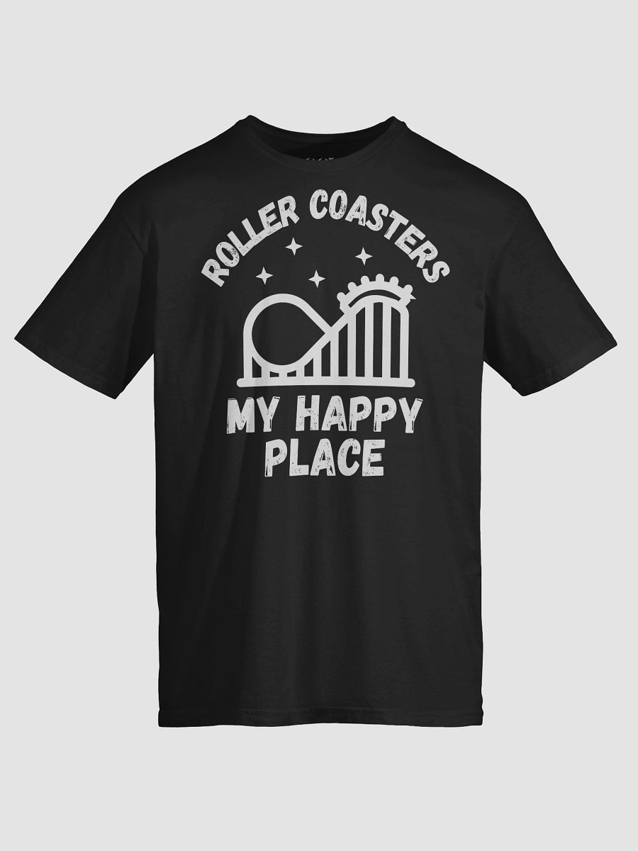 Roller Coasters Are My Happy Place T-Shirt – Thrill Seeker Theme Park Tee product image (27)