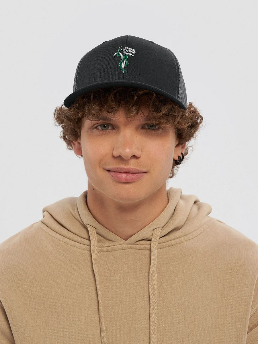 White V-Rose Trucker Hat product image (25)