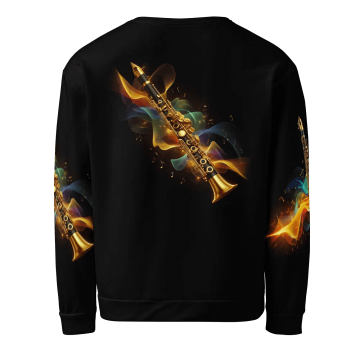 Golden Clarinet Musical Instrument - All-Over Unisex Sweatshirt #20 product image (2)