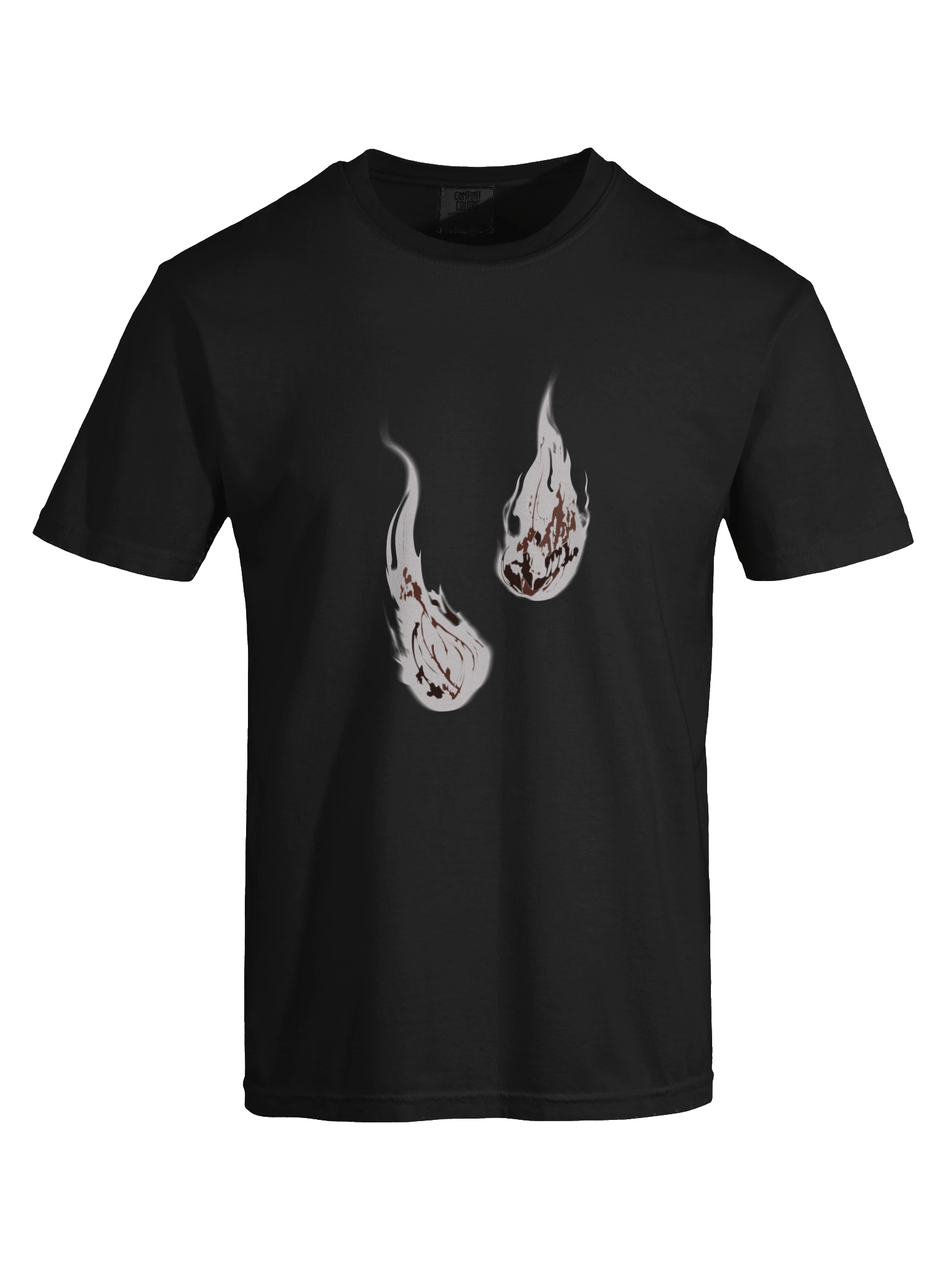 JJK Black T-Shirt White Flame Alternative product image (4)